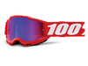 100% Accuri Gen. 2 Youth goggle anti fog mirror lens  unis neon red